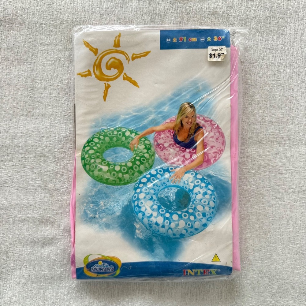 Intex Pool Float Lot 10 Inflatable Rings + Mat Summer Pool Set - Picture 4 of 16